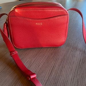 Cuyana red camera bag